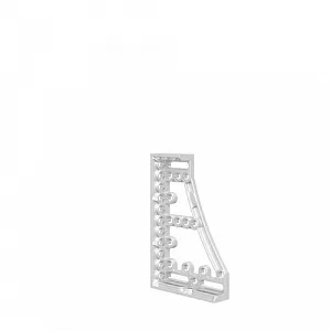 Упорный и крепежный угольник 600GK правый алюм-титан