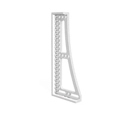 Упорный и крепежный угольник 500GK правый, алюм.-титан