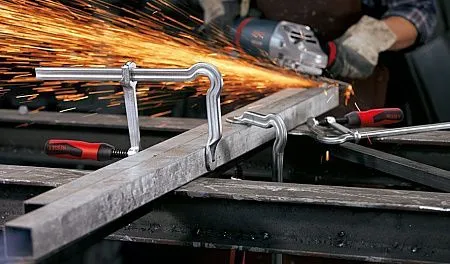 Струбцина OMEGA с двухкомпонентной рукояткой из пластика GMZ-2K 400/120