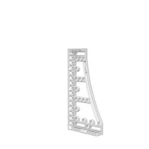 Упорный и крепежный угольник 800GK правый алюм-титан