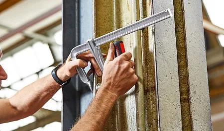 Цельнометаллическая струбцина со складной рукояткой GZ-KG 600/120